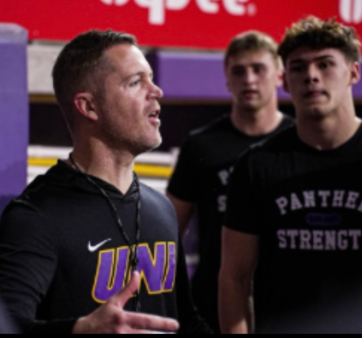 Jeff Jones coaching UNI athletes